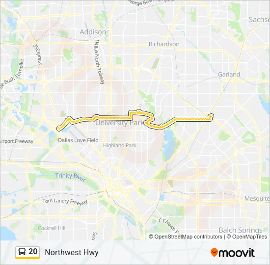 20 Bus Line Map