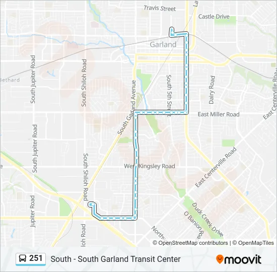 251 Bus Line Map