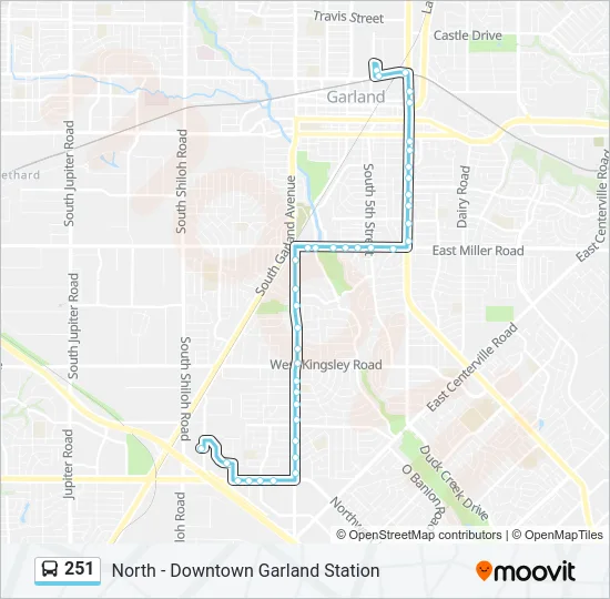 251 Bus Line Map
