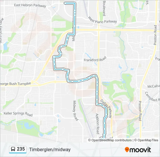 235 Bus Line Map