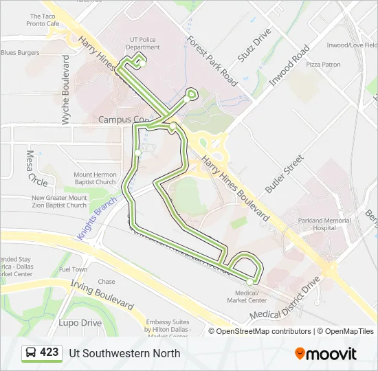 423 Bus Line Map