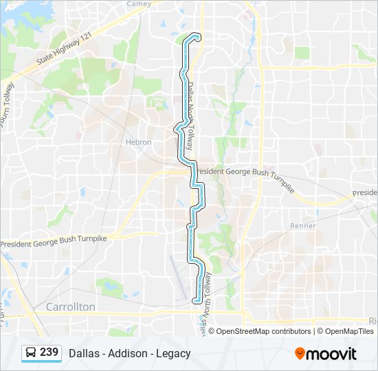 Mapa de 239 de autobús