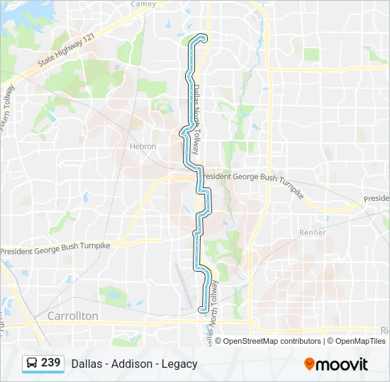 239 Bus Line Map