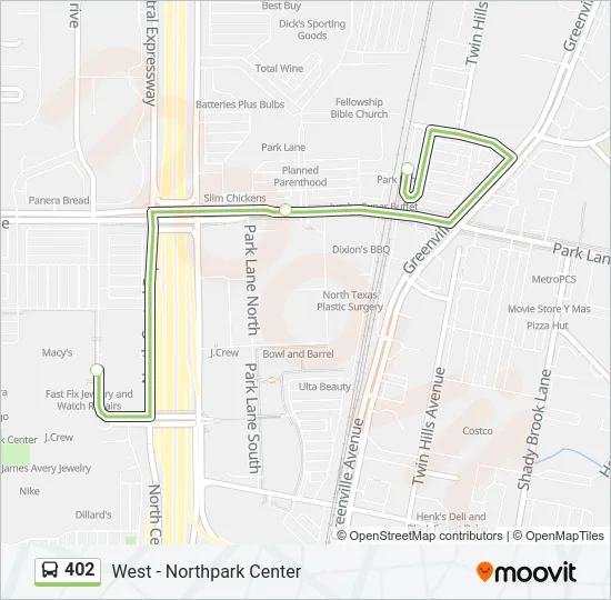 402 Bus Line Map