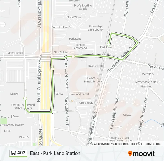 402 Bus Line Map