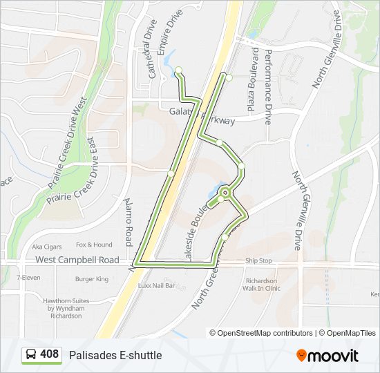 408 Bus Line Map