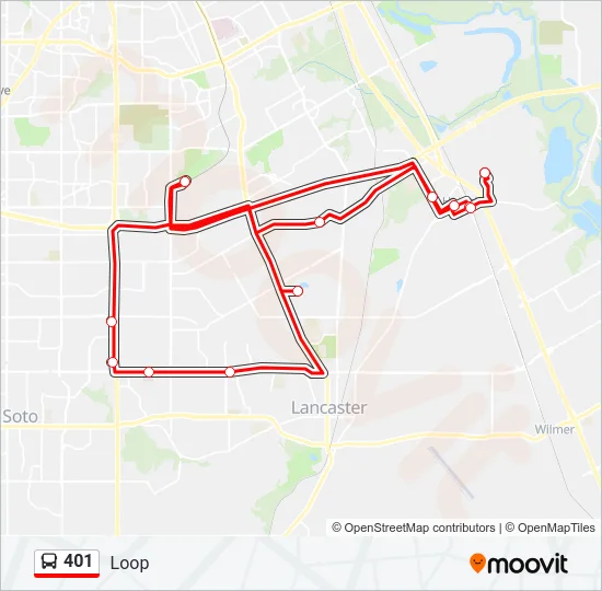 401 Bus Line Map