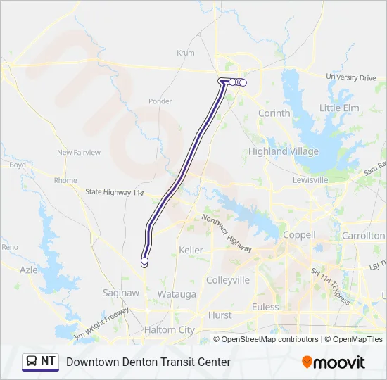 NT Bus Line Map