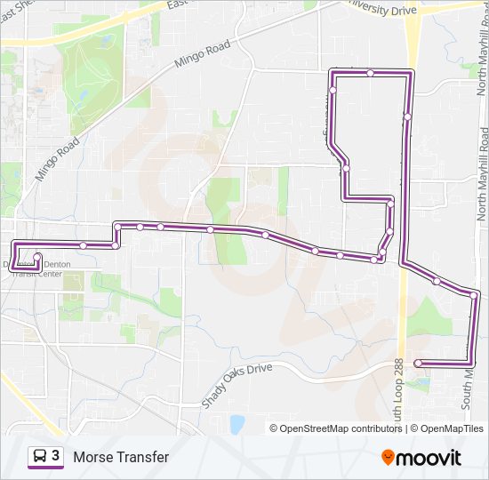 3 Bus Line Map