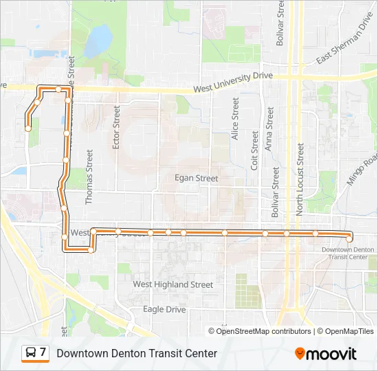 7 Bus Line Map