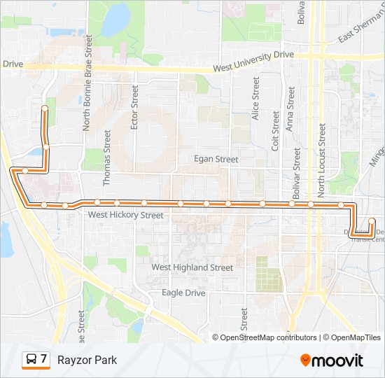 7 bus Line Map