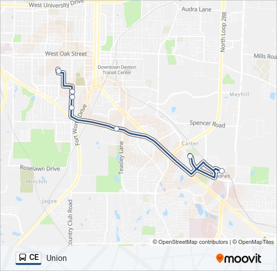 CE Bus Line Map