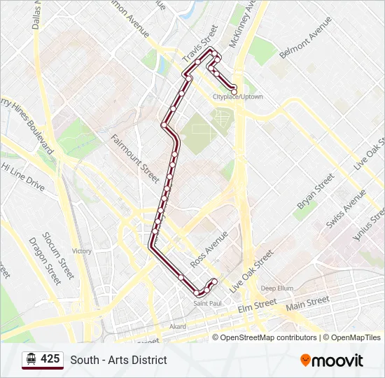 425 Cable Car Line Map