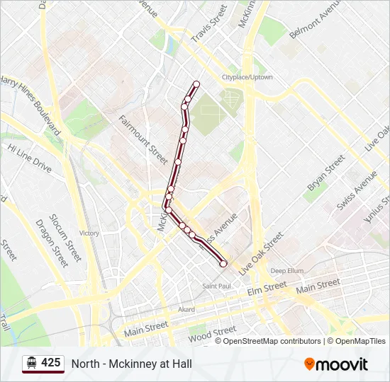 425 Cable Car Line Map