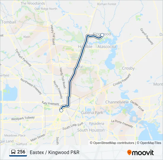 256 Bus Line Map