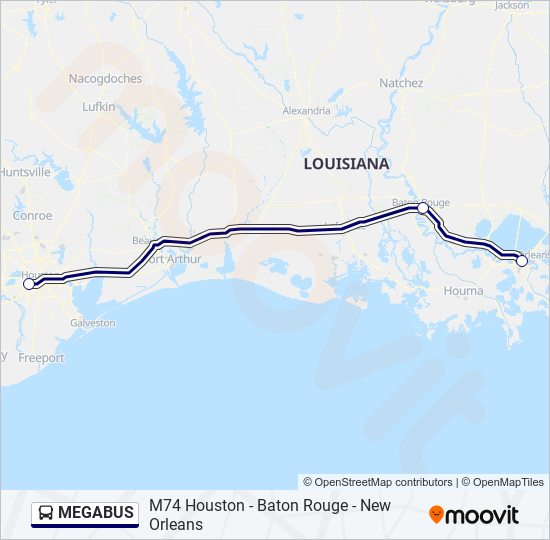 MEGABUS bus Line Map