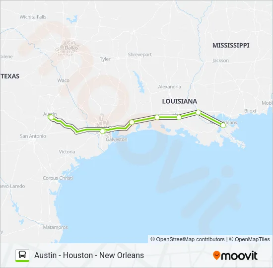 FLIXBUS 2211 Bus Line Map