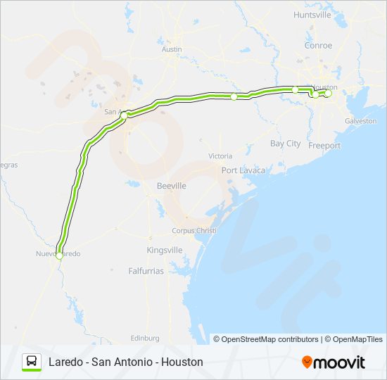 Mapa de FLIXBUS US1114 de autobús