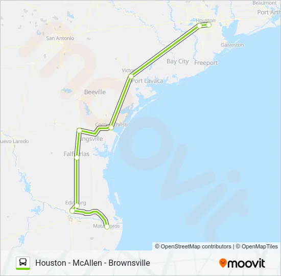 FLIXBUS US1126 Bus Line Map