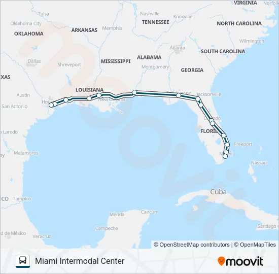 GREYHOUND US0799 Bus Line Map