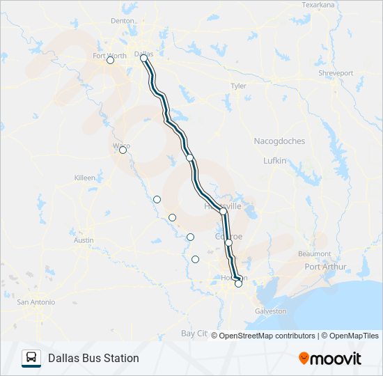 GREYHOUND US1100 bus Line Map