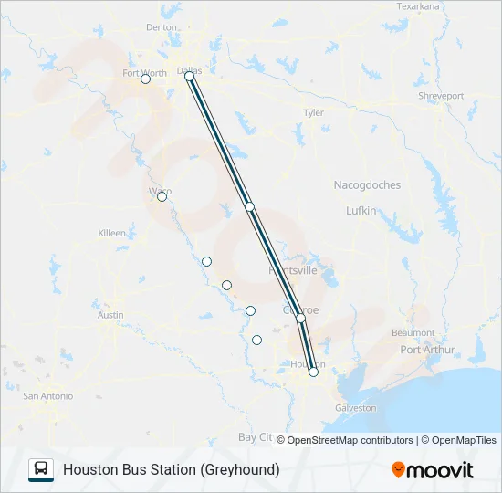 GREYHOUND US1100 Bus Line Map