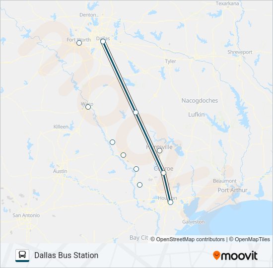 GREYHOUND US1100 Bus Line Map