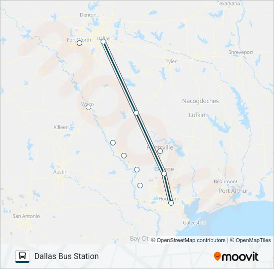 GREYHOUND US1100 Bus Line Map
