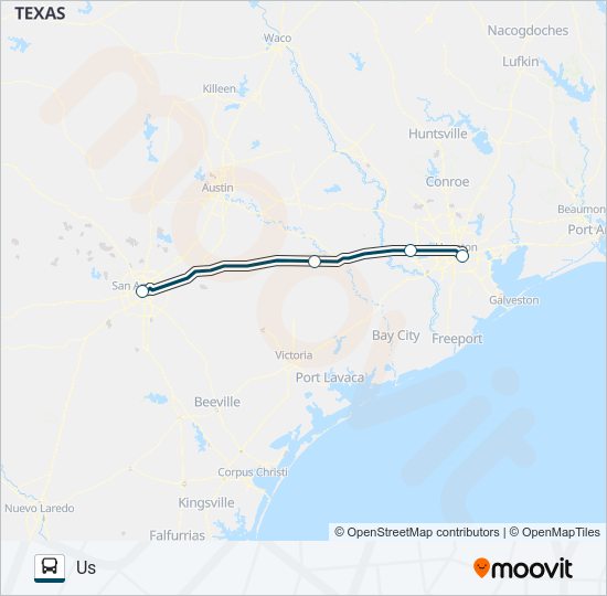 GREYHOUND US1110 bus Line Map