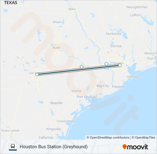 GREYHOUND US1110 Bus Line Map
