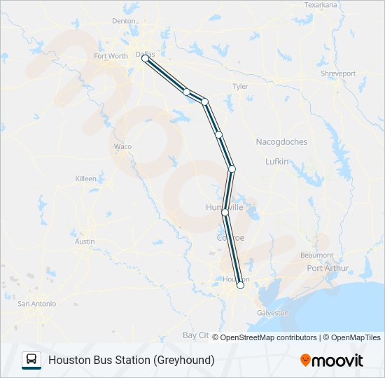 GREYHOUND US1100S Bus Line Map