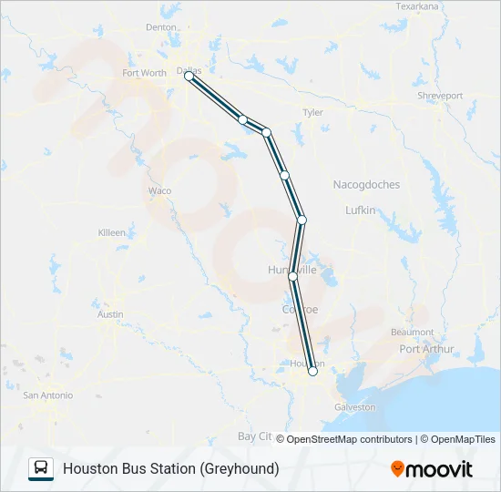 GREYHOUND US1100S Bus Line Map