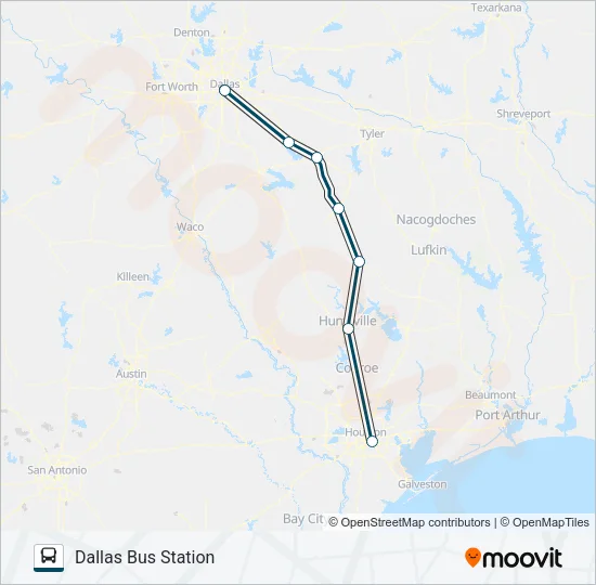 GREYHOUND US1100S Bus Line Map
