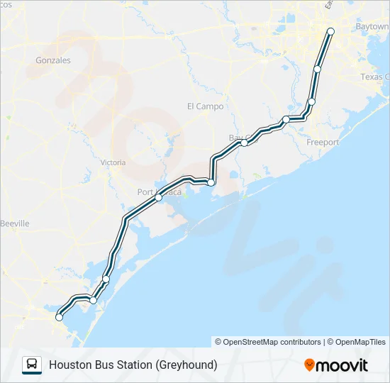 GREYHOUND US1126S Bus Line Map