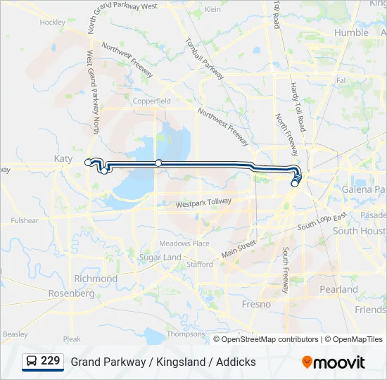229 Bus Line Map