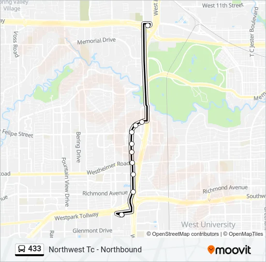 433 Bus Line Map