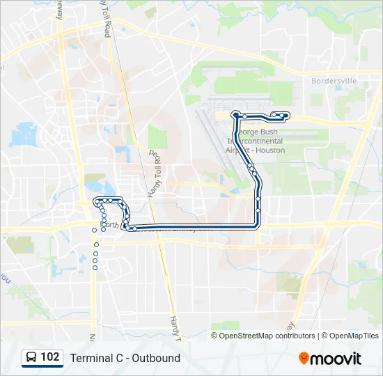 102 Bus Line Map