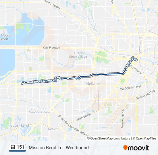 151 Route: Schedules, Stops & Maps - Mission Bend Tc - Westbound (Updated)