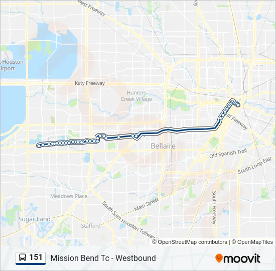 151 Bus Line Map