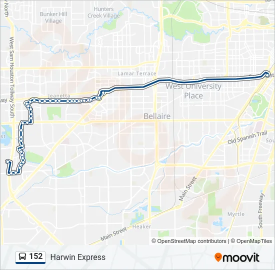 152 Bus Line Map