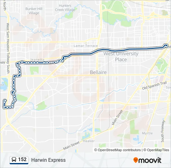152 Bus Line Map
