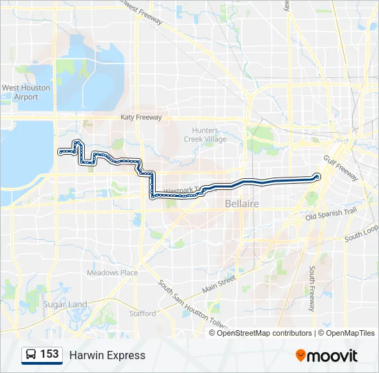 153 Bus Line Map