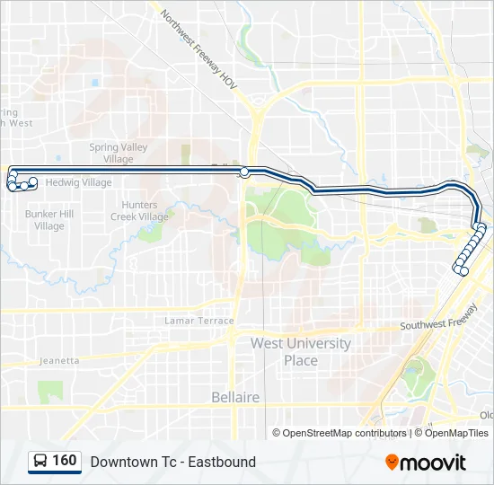 160 Bus Line Map
