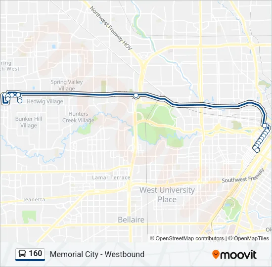 160 Bus Line Map