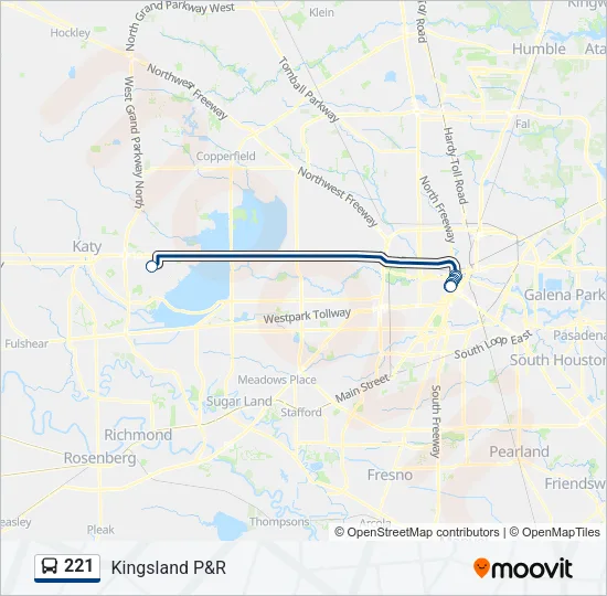 221 Bus Line Map