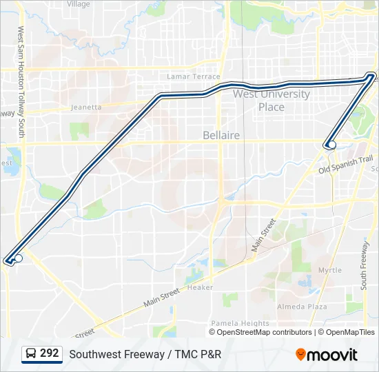 292 Bus Line Map