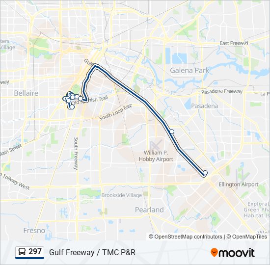 Mapa de 297 de autobús