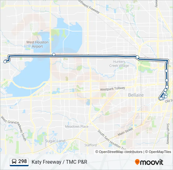 298 Bus Line Map
