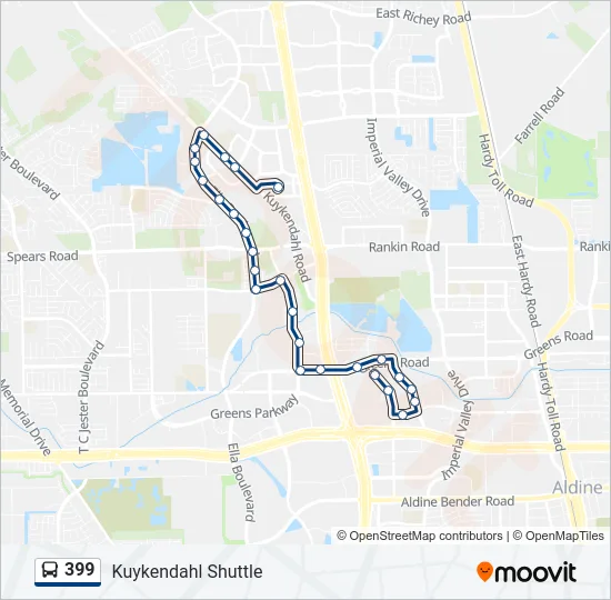 399 Bus Line Map