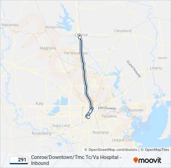 291 Route: Schedules, Stops & Maps - Conroe/Downtown/Tmc Tc/Va Hospital ...